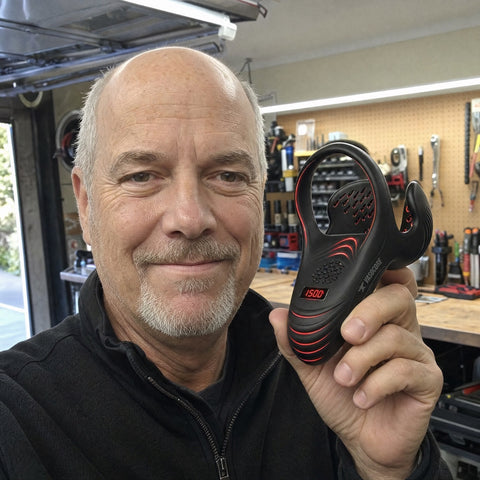 VasoCore customer holding the device