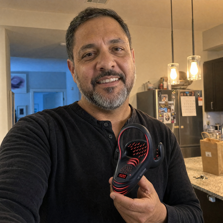 Customer holding the Shockwave Performance Activator